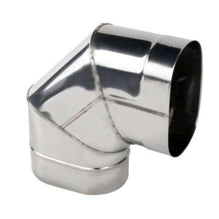 Колено овал. сечения (Отвод) 90 из нерж. ст. 304-0,8 мм, вертикаль. купить в Мозыре