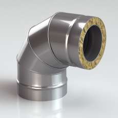 Сэндвич-Колено (Отвод) 90 из нерж. ст. 304-430-0,5-0,5 мм, утепл. 30 мм купить в Мозыре