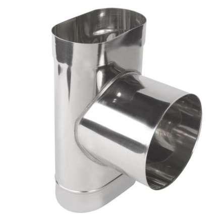 Тройник овальный 90 из нерж. ст. 304-0,8 мм купить в Мозыре