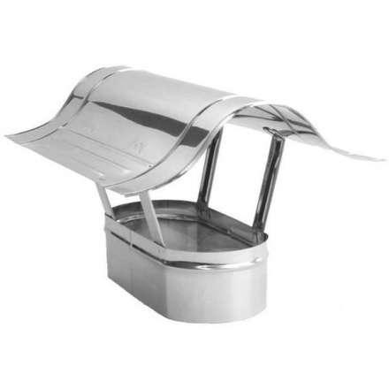 Зонт овальный для дымохода из нерж. ст. 430-0,5 мм купить в Мозыре