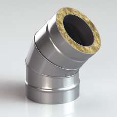 Сэндвич-Колено (Отвод) 45 AISI 430/0,8 мм, изол. 50 мм купить в Мозыре