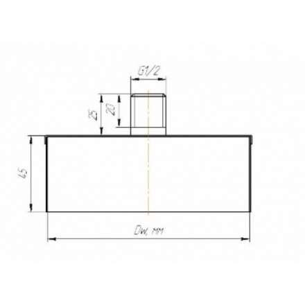 Заглушка с конденсатоотводом КПД ЧЕРНЫЙ в Мозыре