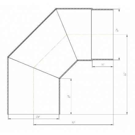 Отвод 90° КПД ЧЕРНЫЙ в Мозыре