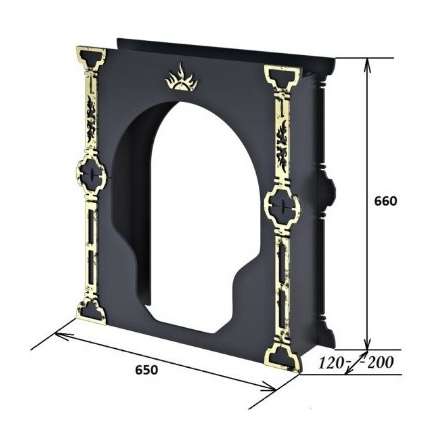 Портал Царь-печи средний стальной в Мозыре