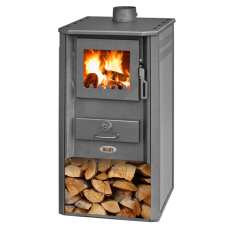 Печь-камин Blist Oganj LM стальная дверца красная фото в Мозыре