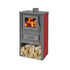 Печь-камин Blist Oganj LM стальная дверца красная фото в Мозыре
