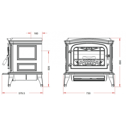 Купить Печь-камин Invicta Bradford белая эмаль в интерьере чугунная в Мозыре в Мозыре
