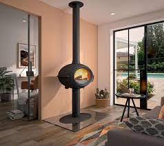 Купить Печь-камин Invicta Brio в интерьере чугунная в Мозыре в Мозыре