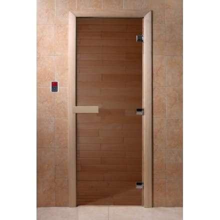 Дверь для бани Doorwood Теплый день 2000x800 (стекло 8 мм, 3 петли) в Мозыре