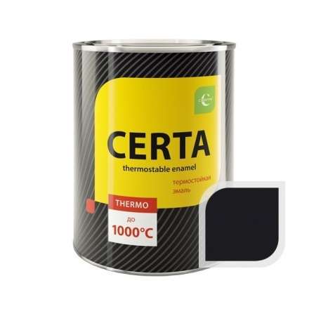 Термостойкая краска CERTA чёрная 0,8 кг в Мозыре