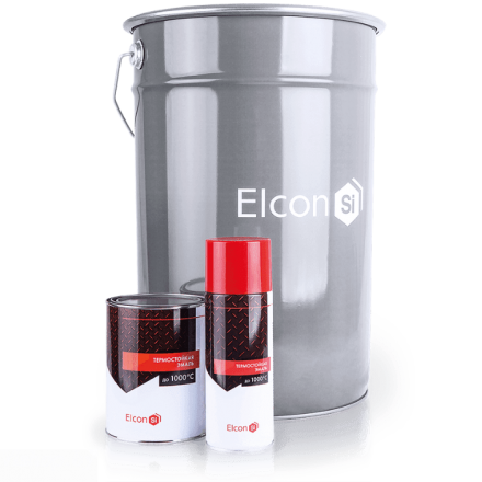 Термостойкая эмаль Elcon, аэрозоль 520 мл (чёрная) в Мозыре