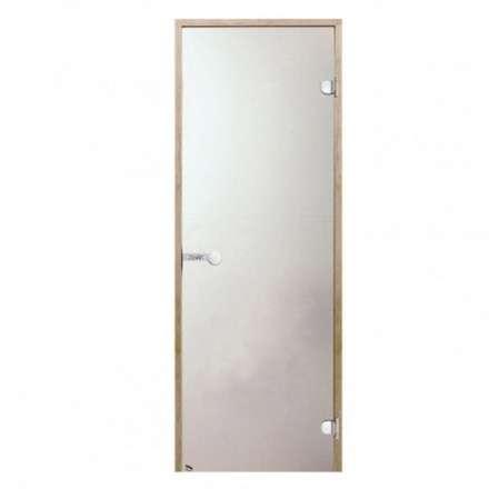 Дверь для бани стеклянная Harvia 7/19 коробка ольха, сатин в Мозыре