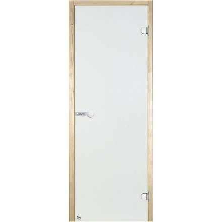 Дверь для бани стеклянная Harvia 7/19 коробка ольха, прозрачная в Мозыре