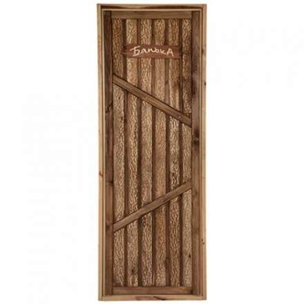 Дверь для бани глухая искусственно состарена 1900х700мм в Мозыре
