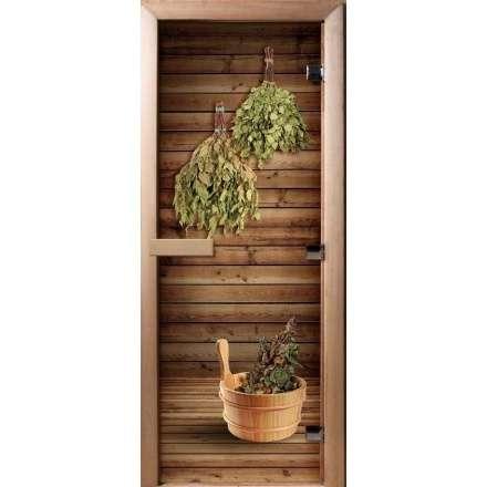 Дверь для сауны Doorwood с фотопечатью A004 1900x700 в Мозыре