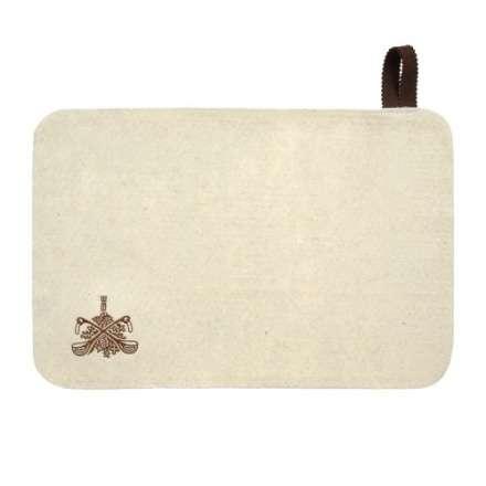 Коврик белый с вышитым логотипом, войлок 100%, 41416 купить в Мозыре