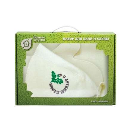 Набор из 3-х предметов (шапка С лёгким паром, рукавица, коврик) 41086 в Мозыре