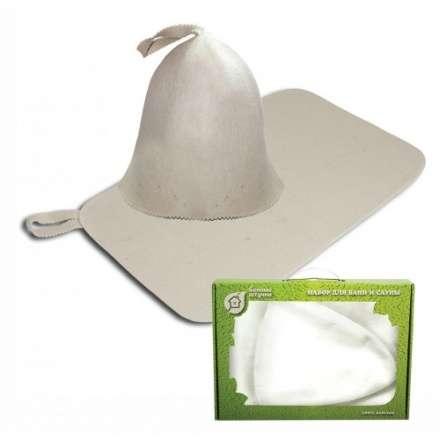 Набор из двух предметов (Шапка Классик, коврик белый) 41103 в Мозыре