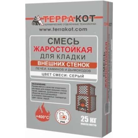 Смесь жаростойкая для кладки внешних стенок печей 25кг в Мозыре
