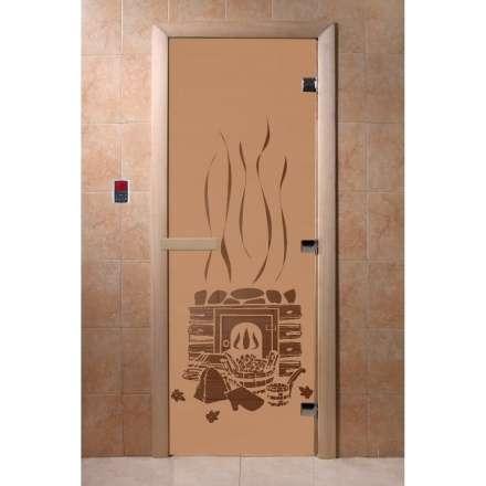 Дверь для бани Doorwood Бронза матовая 2000x800 (стекло 10 мм, 3 петли) в Мозыре