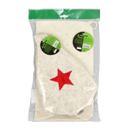 Набор из двух предметов (Шапка Будёновка белая, коврик) 41128 в Мозыре