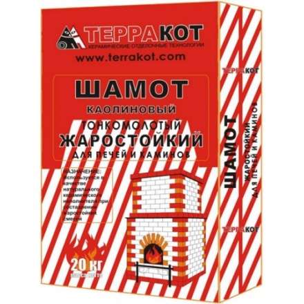 Шамот каолиновый 20кг купить в Мозыре