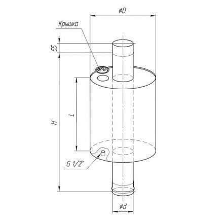 Бак Ferrum Комфорт круглый на трубе 45 л в Мозыре