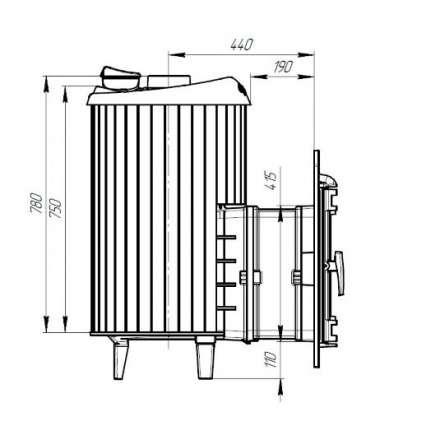 Печь банная ProMetall Атмосфера L в ламелях Окаменевшее дерево в Мозыре