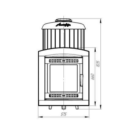 Печь банная ProMetall Атмосфера XL в ламелях Окаменевшее дерево в Мозыре