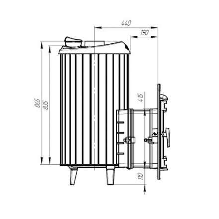 Печь банная ProMetall Атмосфера XL в ламелях Окаменевшее дерево в Мозыре