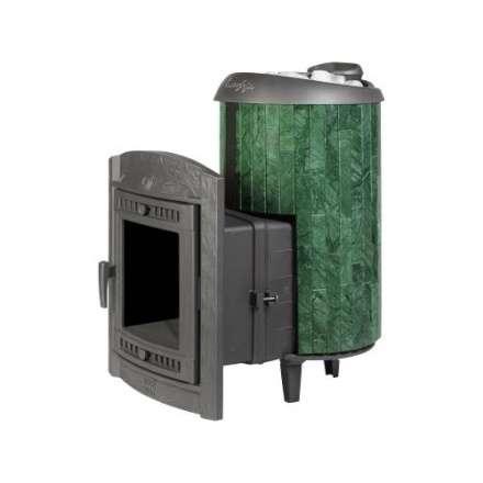 Печь банная ProMetall Атмосфера L+ в ламелях Верде Гватемала наборный рисунок Амазонка бай фото в Мозыре