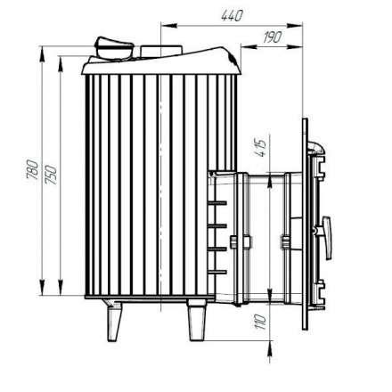 Печь банная ProMetall Атмосфера L+ в ламелях Жадеит наборный рисунок в Мозыре