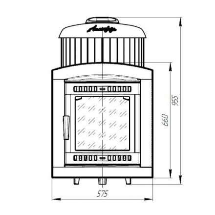 Печь банная ProMetall Атмосфера L+ в ламелях из натурального камня Змеевик в Мозыре