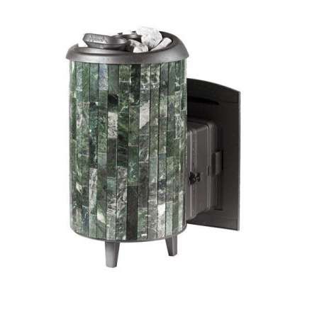 Печь банная ProMetall Атмосфера XL+ в ламелях из натурального камня Змеевик в Мозыре