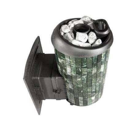 Печь банная ProMetall Атмосфера XL+ в ламелях из натурального камня Змеевик в Мозыре