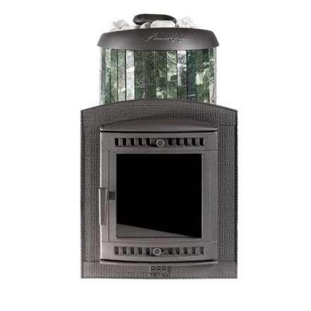 Печь банная ProMetall Атмосфера XL+ в ламелях из натурального камня Змеевик в Мозыре