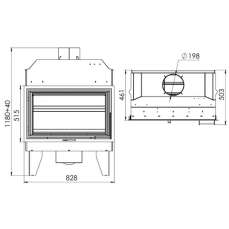 Топка каминная Мета-Бел ТКТ 10.0-05 (в модификации Аврора С) в Мозыре