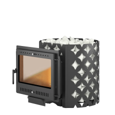 Чугунная печь для бани ЭТНА 24 (Панорама) "М" Амазонка бай фото в Мозыре