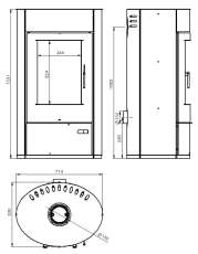 Купить стальной камин с шамотом Дунай-аква АОТВ -9.03 в Мозыре фото в Мозыре