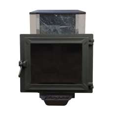 Печь Пегас 16 панорама в камне змеевик в Мозыре