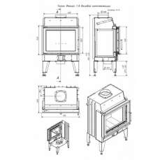 Топка каминная ТКТ 10.0-02 (в модификации FENIX 1) в Мозыре