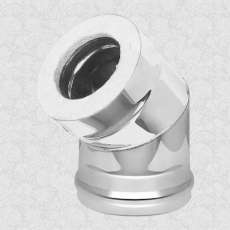 Сэндвич-колено 45° AISI 430 1,0мм/0,5мм, KERALUX купить в Мозыре