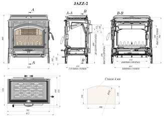 Печь-камин FireWay Jazz II на дровах в Мозыре