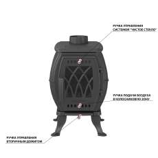 Печь-камин Везувий ВХ-05 Антрацит в Мозыре