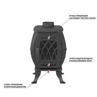 Печь-камин Везувий ВХ-05 Антрацит в Мозыре