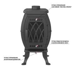 Печь-камин Везувий ВХ-09 Антрацит в Мозыре