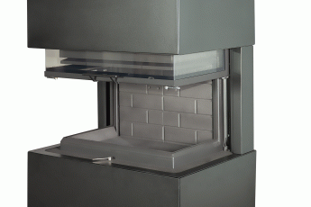 Камин Родос 800 ЧЕРНЫЙ шамот черный в Мозыре