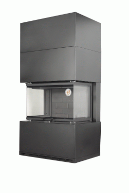 Камин Родос 800 ЧЕРНЫЙ шамот черный в Мозыре