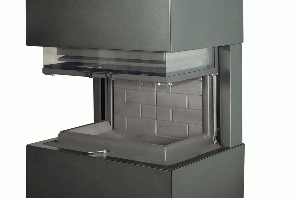 Камин Родос 800 ЧЕРНЫЙ шамот черный в Мозыре