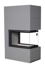 Камин Родос 900 ГРАФИТ, шамот белый в Мозыре